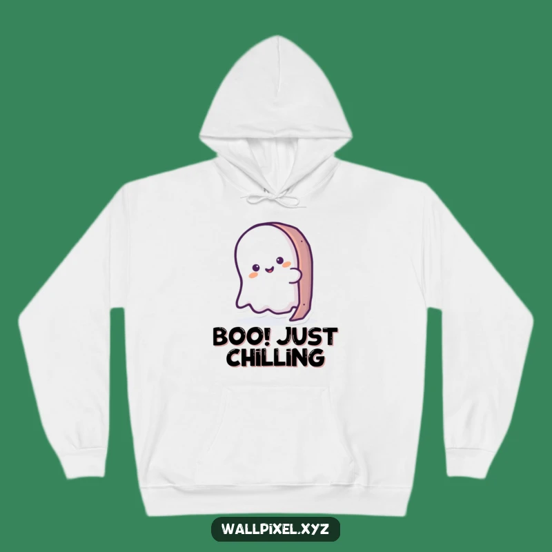 Funny Ghost Peeking Pixel Hoodie: Cozy Retro Gaming Wear, Ultimate Funny Gift