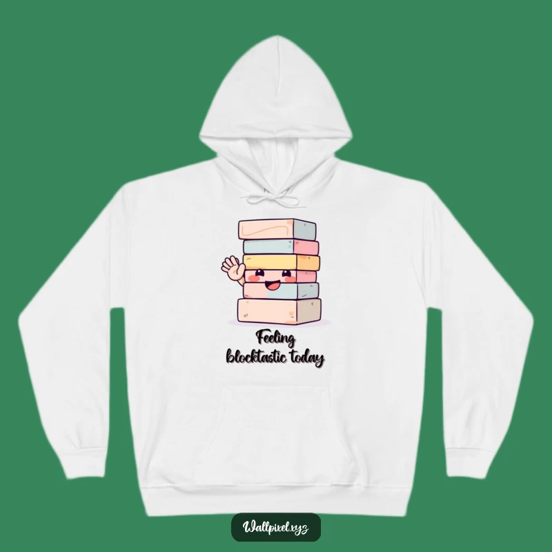 Funny Hoodie: Cozy Waving Blocks, Hilarious Gift for Ultimate Comfort and Cheer