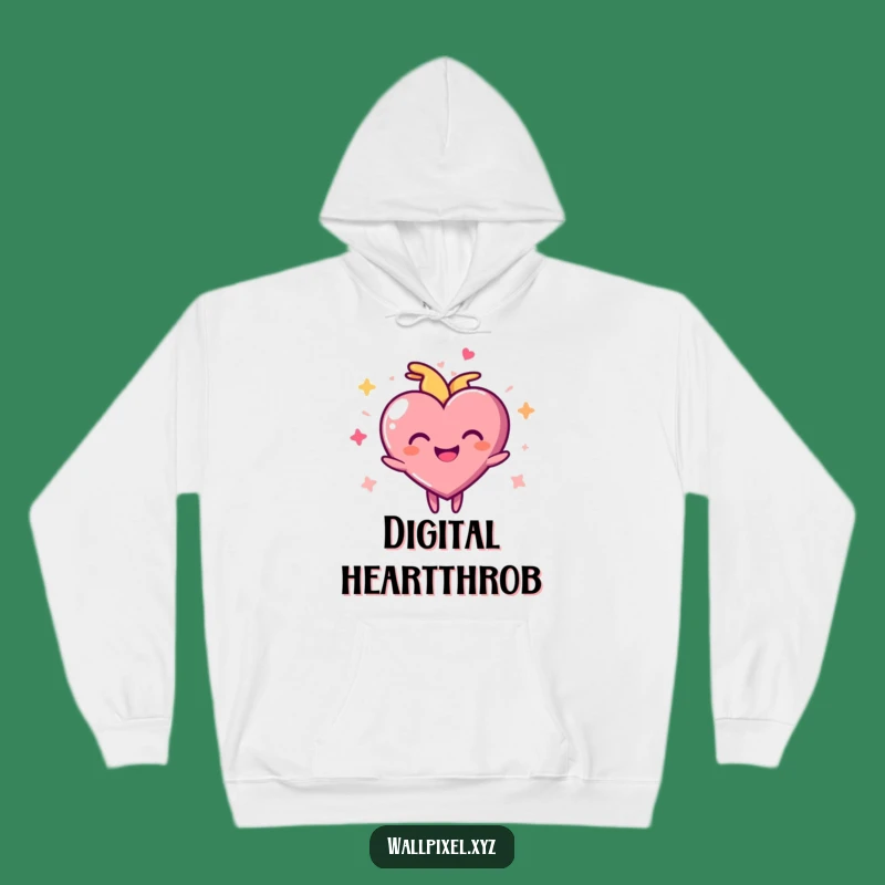 Funny Pixel Heart Hoodie: Cozy Pulse Design, Perfect Warm & Funny Gift!