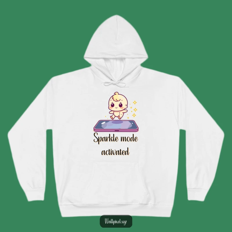 Funny Pixel Slide Sparkle Hoodie - Cozy Retro Gamer Gear