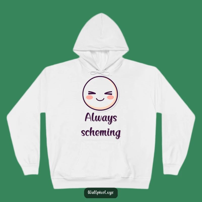 Funny Pixel Smiley Hoodie: Cozy Wink Design, Perfect Warm & Funny Gift!