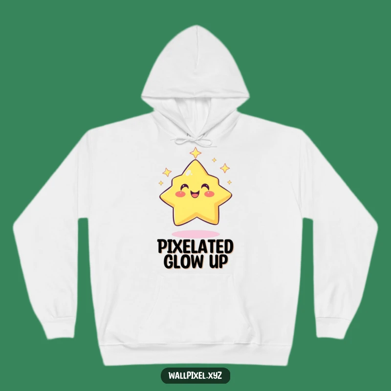 Funny Pixel Star Hoodie: Cozy Twinkling Design, Perfect Warm & Funny Gift!