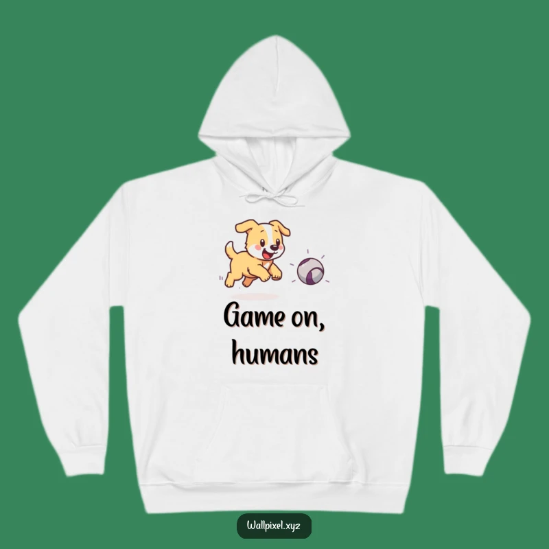 Funny Pixelated Dog Hoodie - Cozy Retro Gaming Sweatshirt Gift