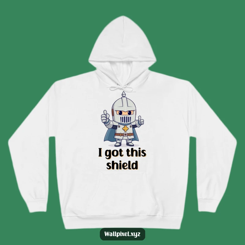 Funny Block Knight Hoodie: Cozy Up with this Cheerful, Heroic Design!