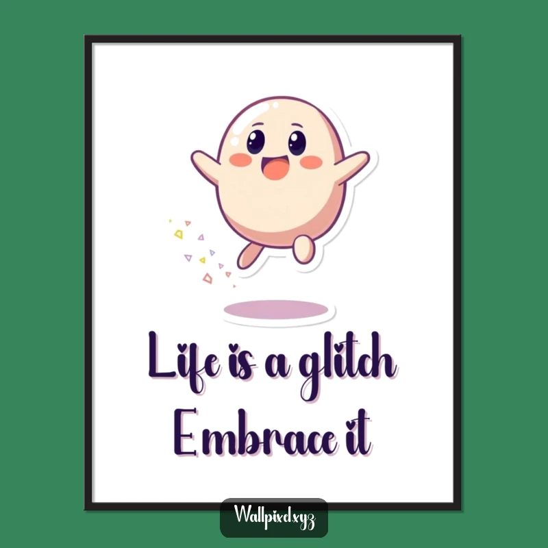 Free Printable Wall Art: Pixel Blob Joy Explosion, Vibrant Funny Downloadable Decor