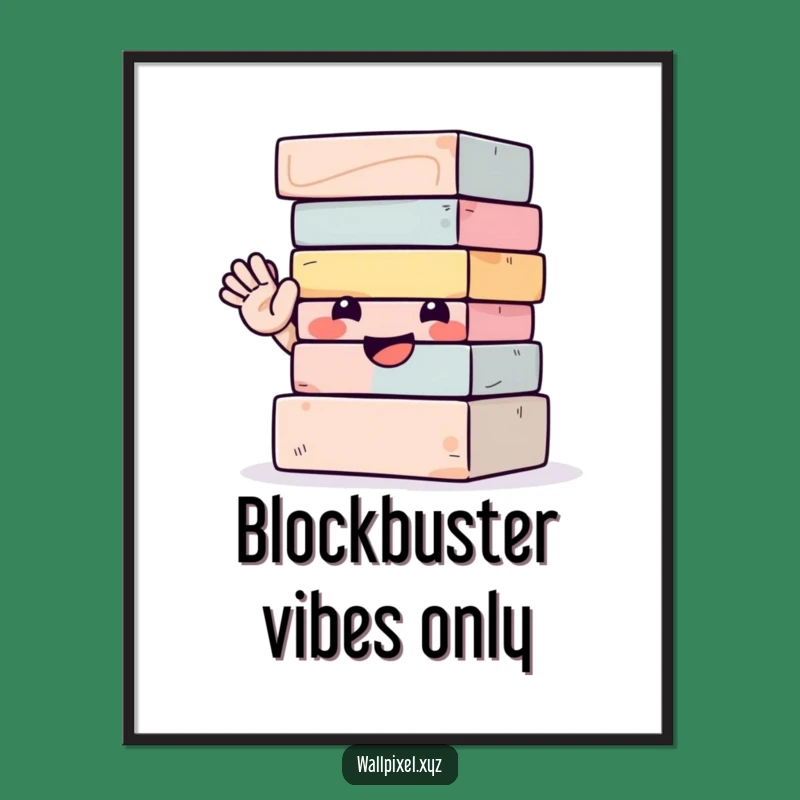Free Printable Wall Art: Smiling Blocks Art, Fun & Quirky Downloadable Decor!