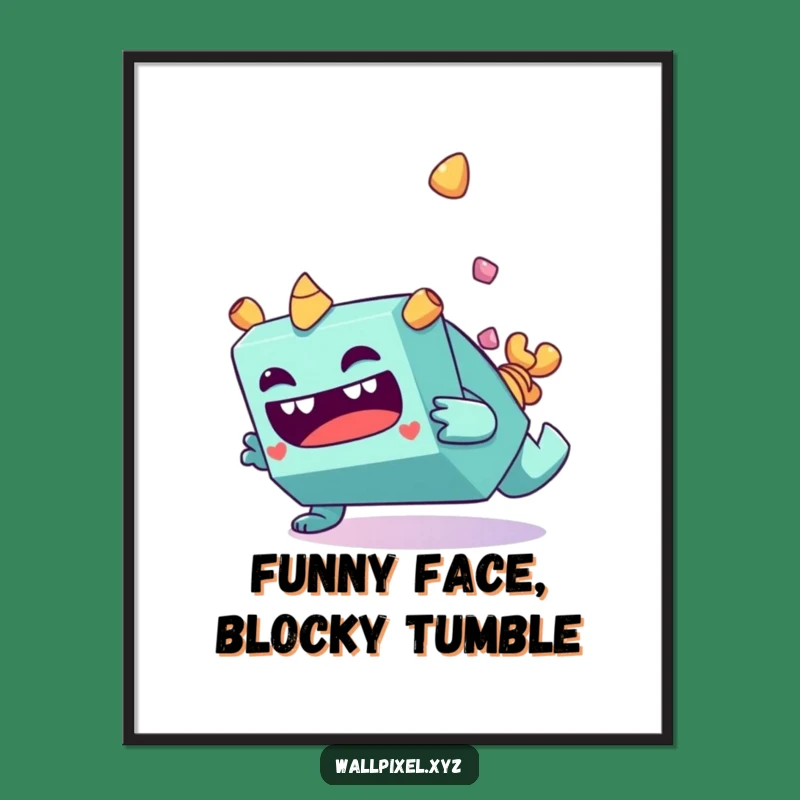Funny Free Printable Wall Art: Tumbly Monster Downloadable Gift