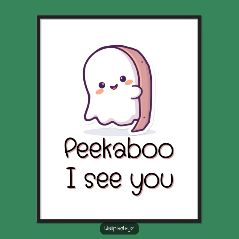 Free Printable Ghost Wall Art: Funny Pixel Peek Retro Gaming Downloadable Decor