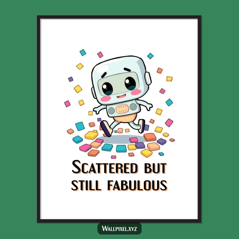 Free Printable Wall Art: Retro Character Oops, Vibrant Funny Downloadable Decor