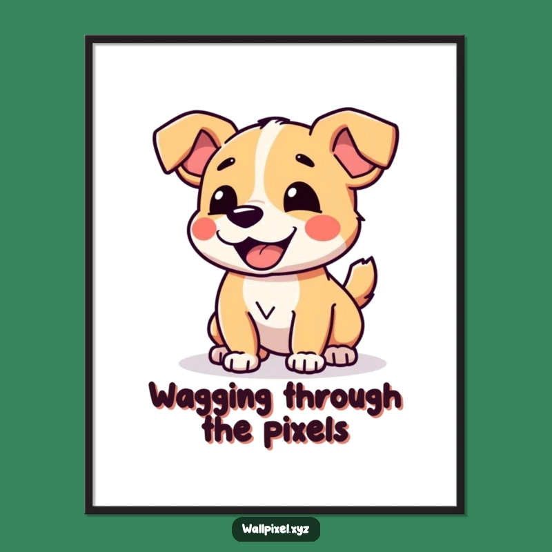 Free Printable Pixel Dog Art - Retro Downloadable Decor for Geeks