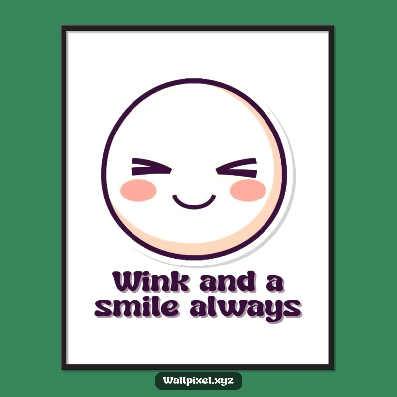 Free Printable Smiley Wink Art: Funny Downloadable Decor with a Naughty Charm!