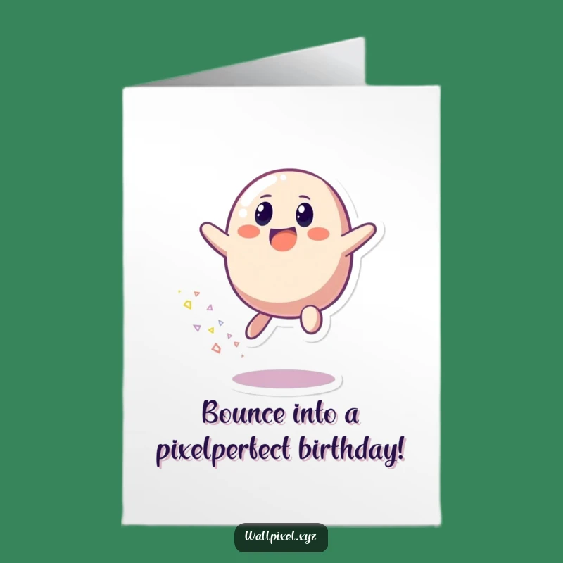 Free Printable Birthday Card: Pixel Blob Explosion, Joyful Funny Downloadable Gift