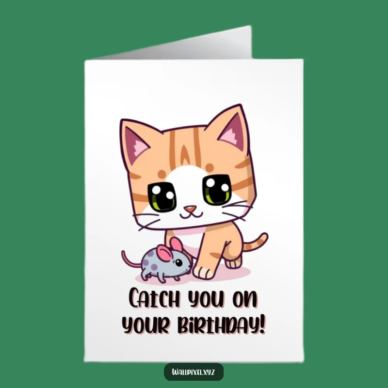 Free Printable Cat Birthday Card: Funny Downloadable Whimsical Gift
