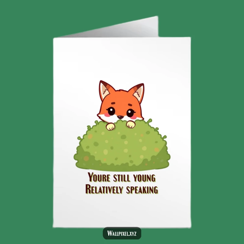 Free Printable Birthday Card: Funny Pixel Fox Surprise! A Hilarious Downloadable Gift.