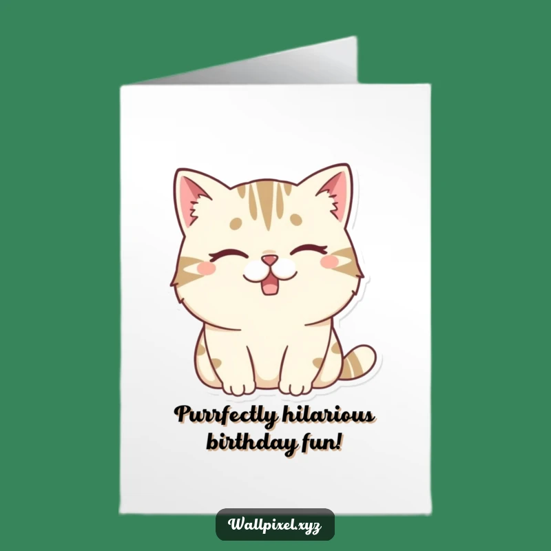 Free Printable Birthday Card: Pixel Cat Missing Tooth, Fun Downloadable Gift