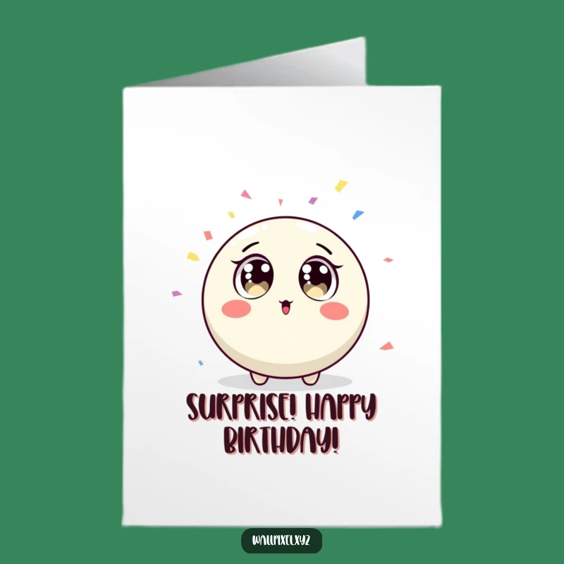 Free Printable Birthday Card: Surprised Pixel Character Funny Downloadable Gift