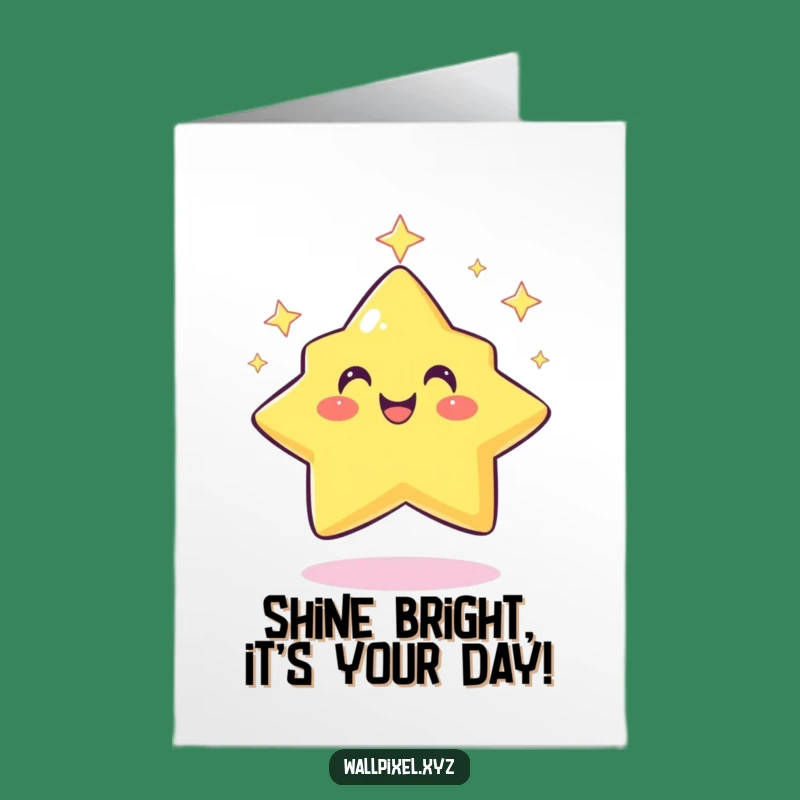 Free Printable Star Birthday Card: Funny Pixelated Downloadable Gift for a Shining Day!
