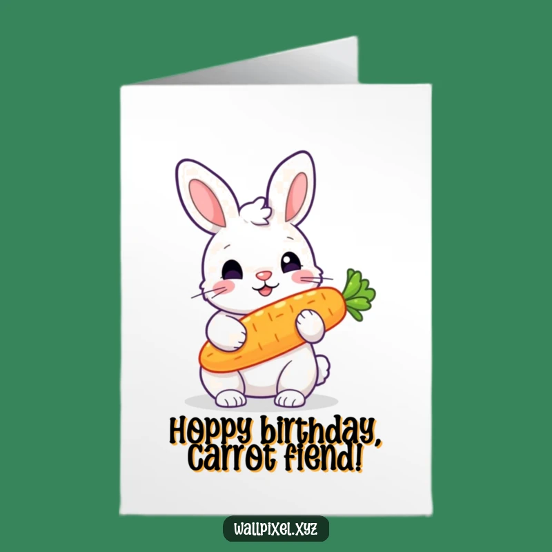 Free Printable Pixel Rabbit Birthday Card: Glowing Carrot Fun for a Cute Downloadable Gift