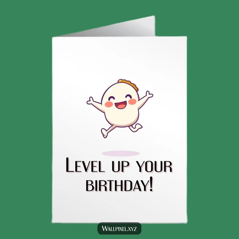 Free Printable Funny Pixel Birthday Card - Pie Jump Downloadable Gift!