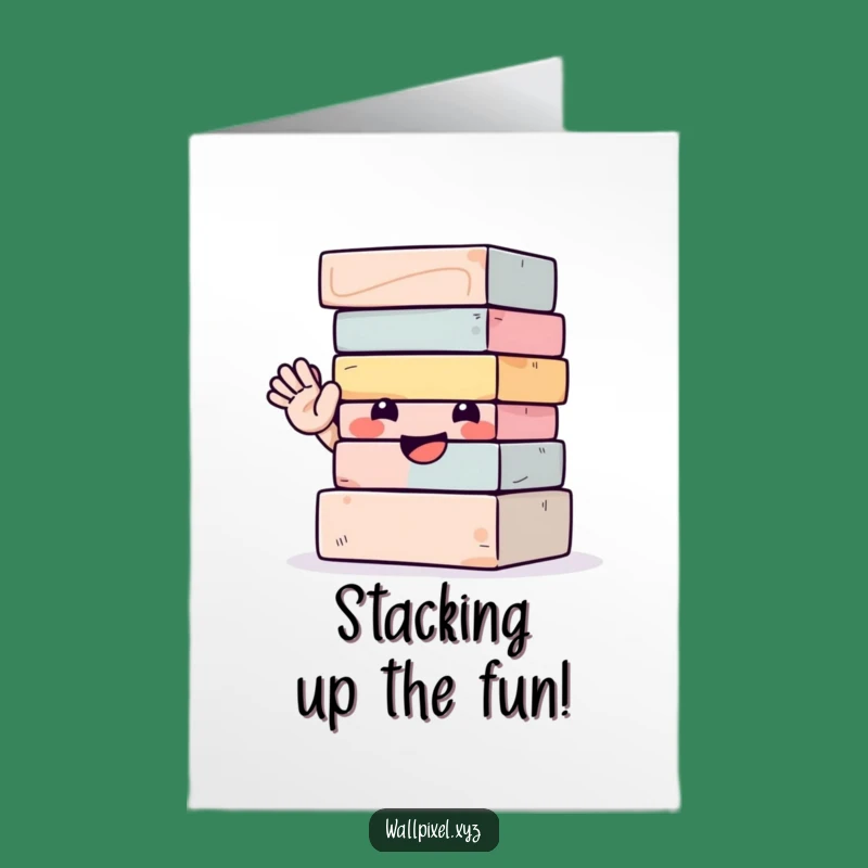 Free Printable Birthday Card: Smiling Blocks, Hilarious Downloadable Gift for Fun!