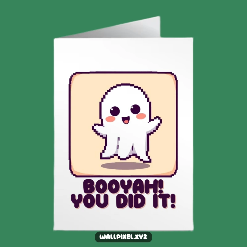 Free Printable Congrats Card: Haunting Ghost - Spooky Downloadable!
