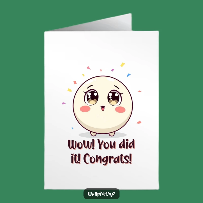 Free Printable Congrats Card: Surprised Pixel Confetti Funny Downloadable Gift
