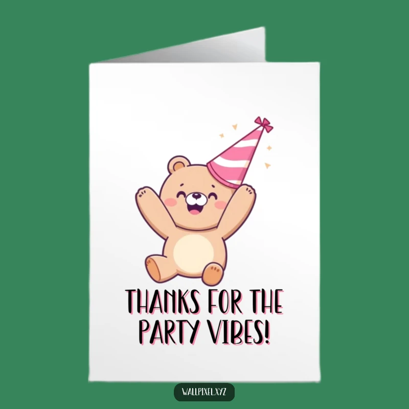 Free Printable Pixel Bear Thank You Card - A Pixelated Thanks