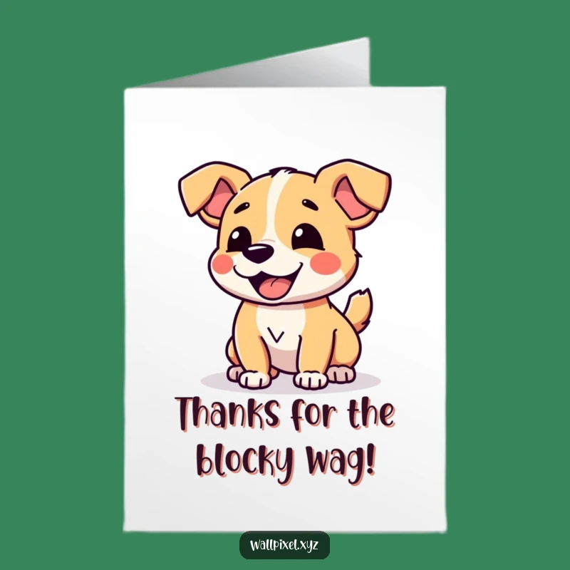 Free Printable Pixel Dog Thank You Card - Retro Downloadable Appreciation Gift