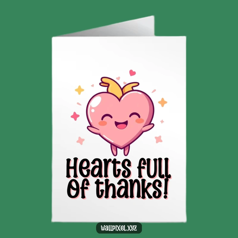 Free Printable Pixel Heart Thank You Card: Funny Downloadable Gift of Gratitude!