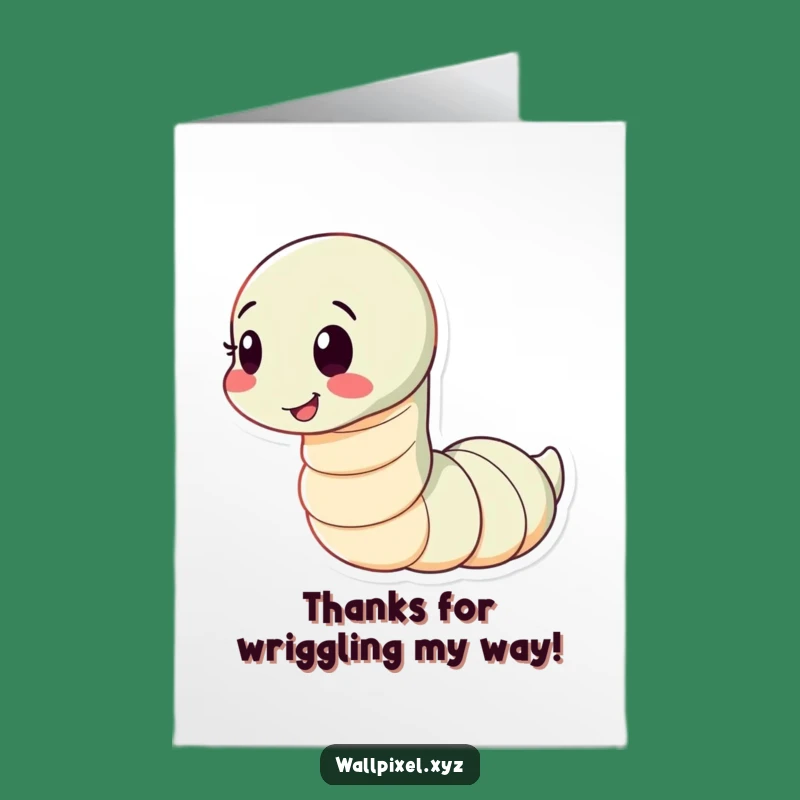 Free Printable Thank You Card: Wiggling Worm Gratitude, Humorous Downloadable Appreciation