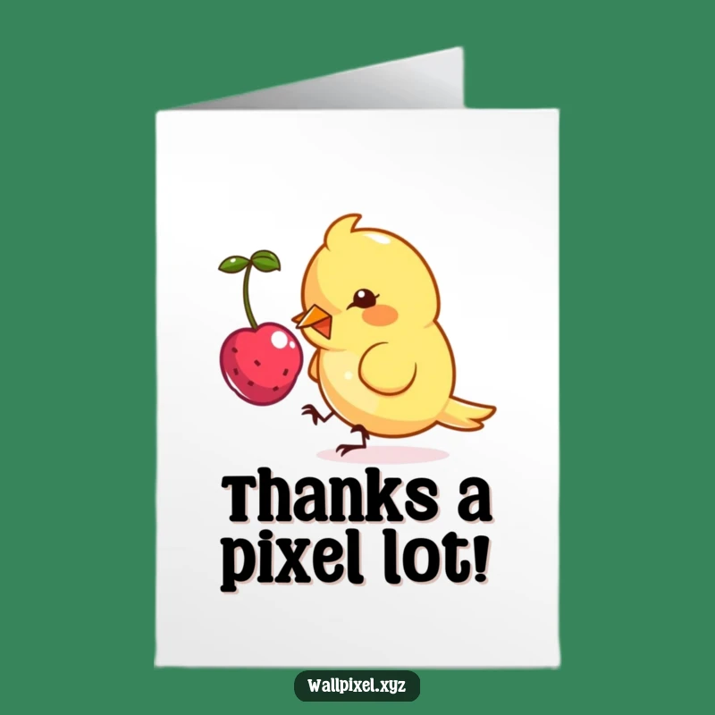 Free Printable Thank You Card: Pixel Bird Gratitude - Downloadable Thanks!
