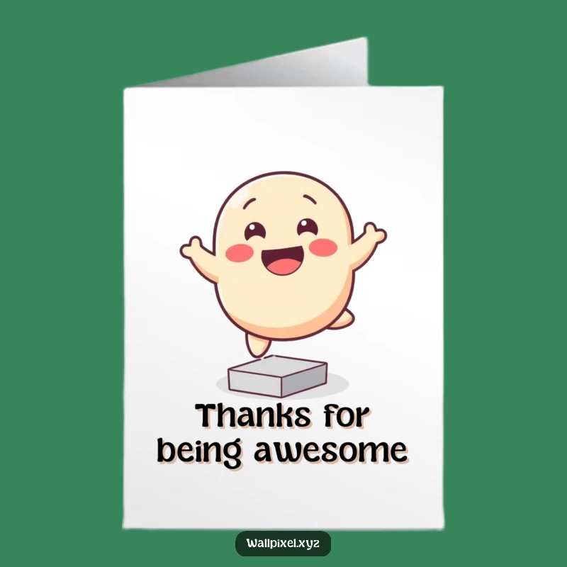 Free Printable Blob Thank You Card: Amusing Downloadable Pixel Gratitude