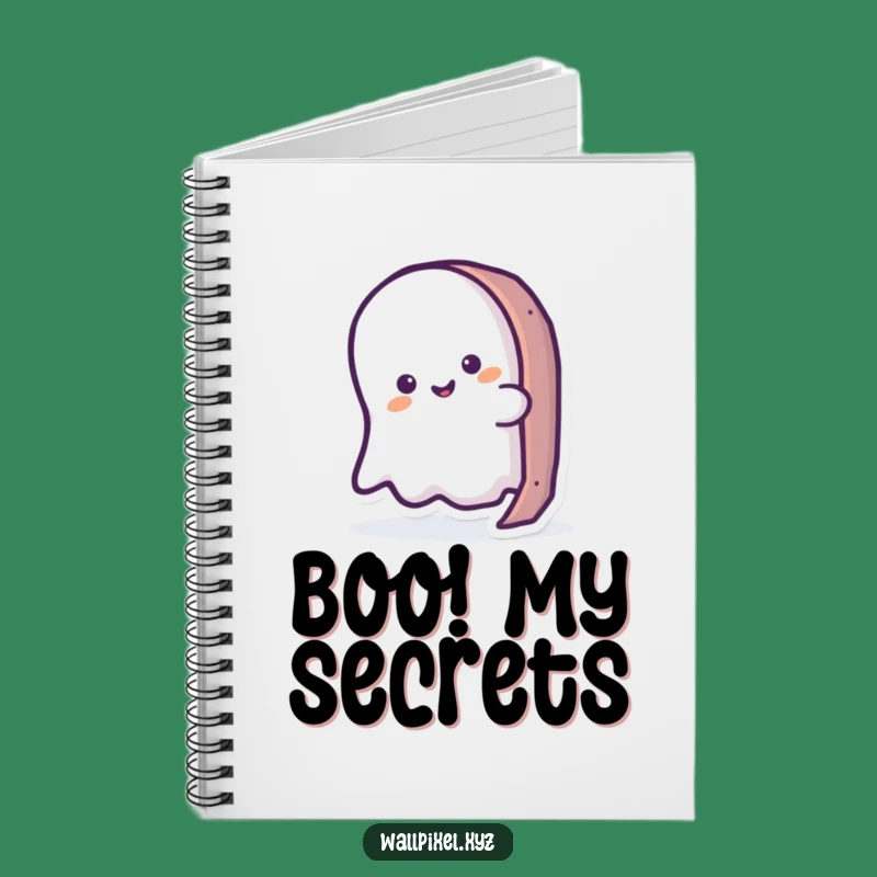 Funny Ghost Peeking Pixel Notebook: Jot Down Ideas with Retro Gaming Flair