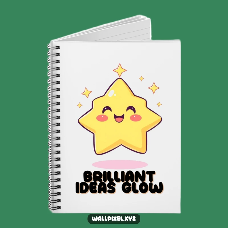 Funny Pixel Star Notebook: Twinkling Journal, Perfect Gift for Retro Fans!