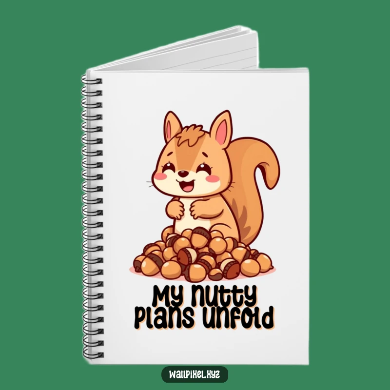 Funny Blocky Squirrel Notebook: Acorn Collector's Journal, Ideal Funny Gift