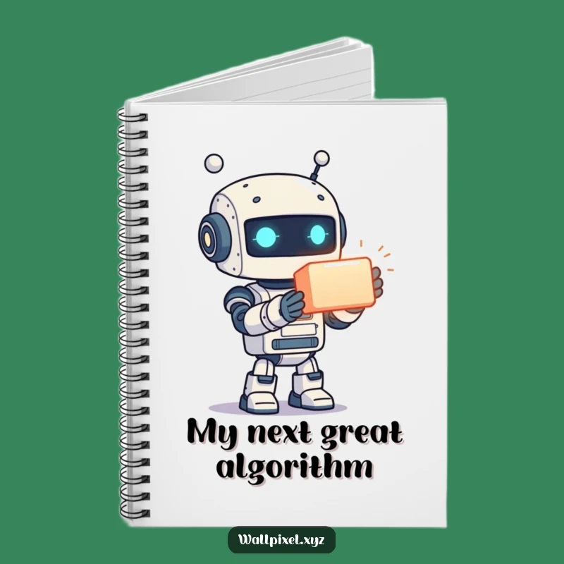 Funny Notebook: Pixelated Robot Notes, Glowing Cube Ideas, Journal Your Thoughts