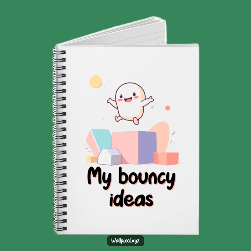 Funny Pixel Bounce Notebook - Geometric Gamer's Journal