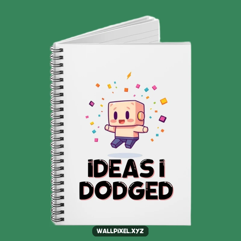 Funny Pixel Dodger Notebook: Jot Down Ideas with Retro Gaming Flair