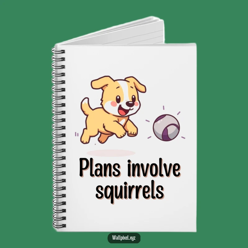 Funny Pixel Dog Ball Notebook - Journal for Gaming & Dog Lovers
