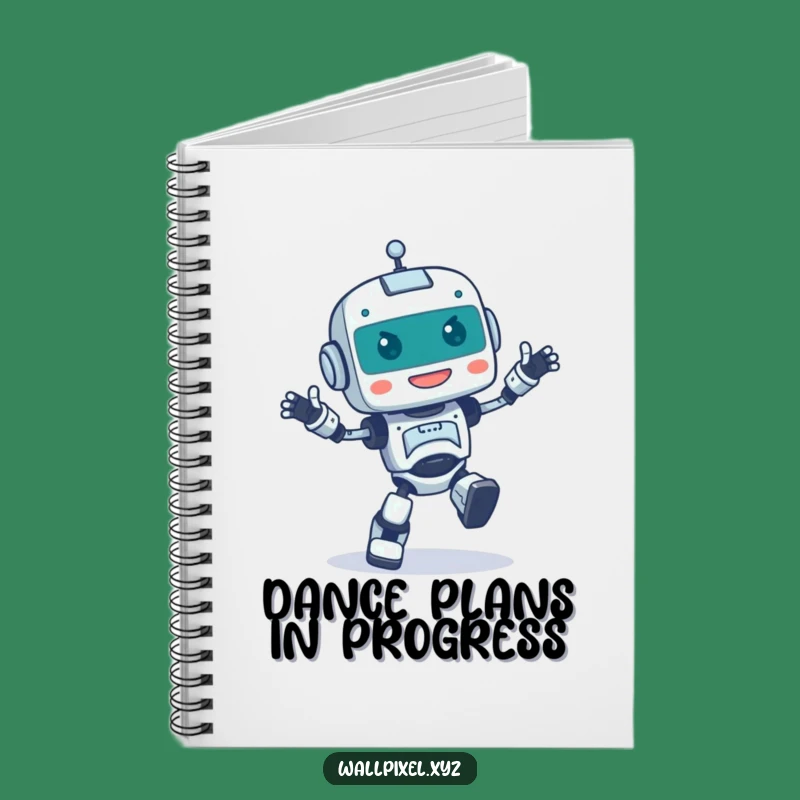 Funny Pixel Robot's Dance Log Notebook: Jot Down Moves with Humor