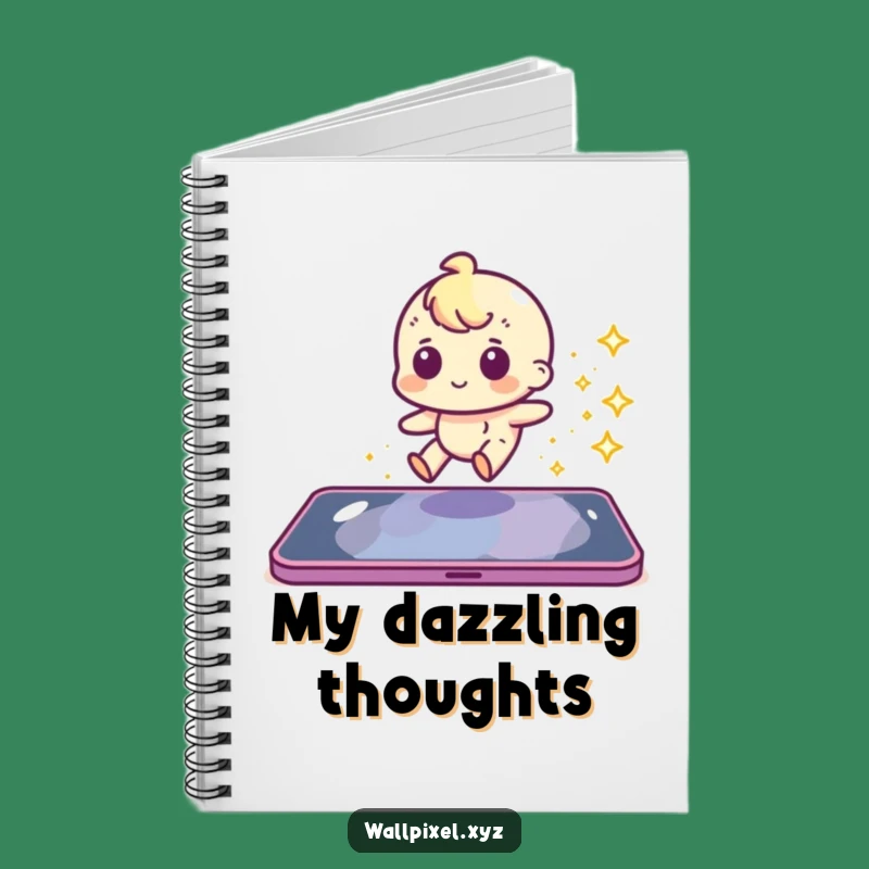Funny Pixel Slide Sparkle Notebook - Retro Gamer's Journal
