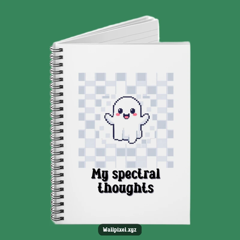 Funny Pixel Ghost Notebook: Retro Gaming Journal for Your Notes Gift