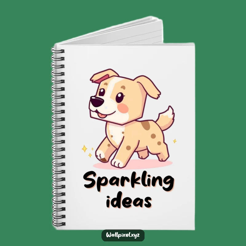 Funny Pixel Dog Notebook: Chasing Tail, Great Funny Gift