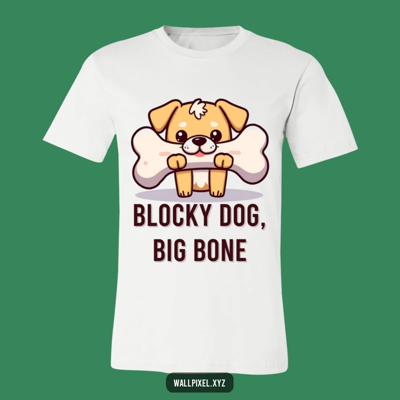 Funny Pixel Dog Bone T-Shirt: Retro Gaming Tee for Cute Pups