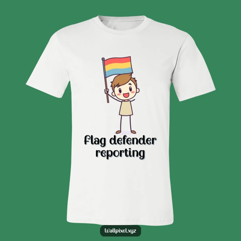 Enthusiastic Funny Stick Figure Flag T-Shirt: A Hilarious Victory Gift