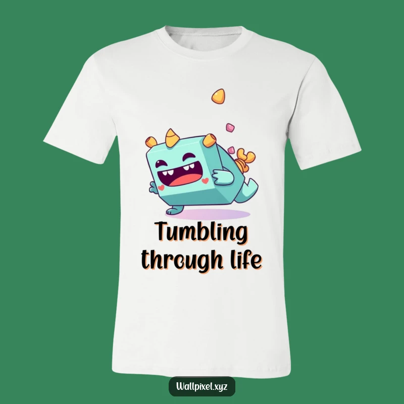 Funny Monster Tumble T-Shirt - Goofy Action Tee