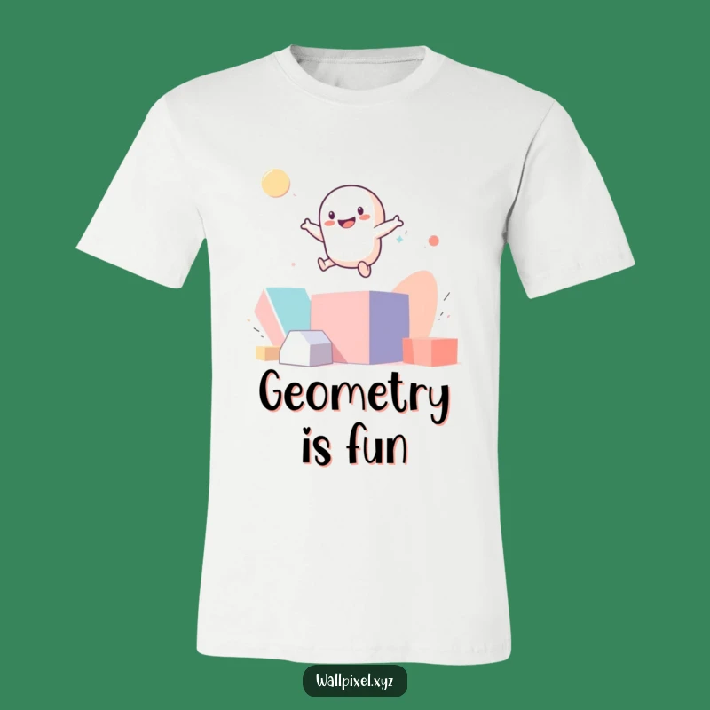 Funny Pixel Bounce T-Shirt - Abstract Geometric Fun Tee