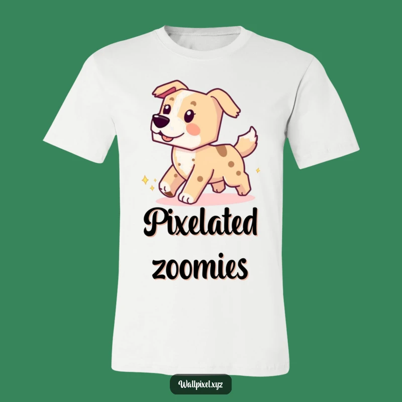 Funny Pixel Dog T-Shirt: Chasing Tail, Hilarious Gift