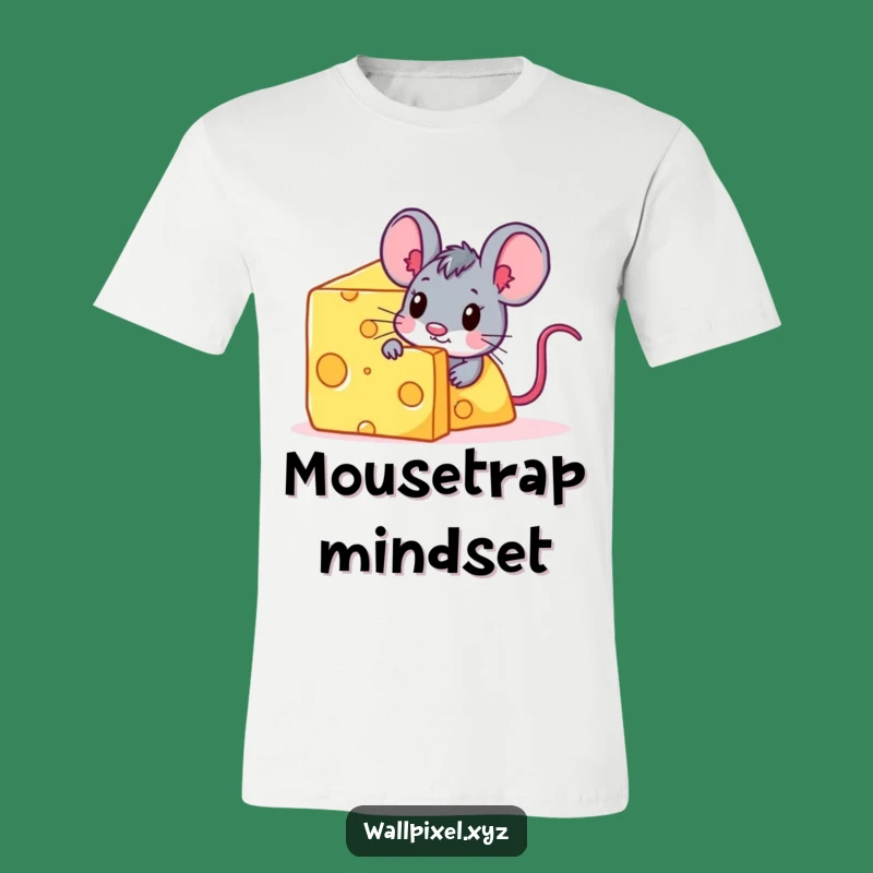 Funny Pixel Mouse Cheese T-Shirt - Digital Snack Tee