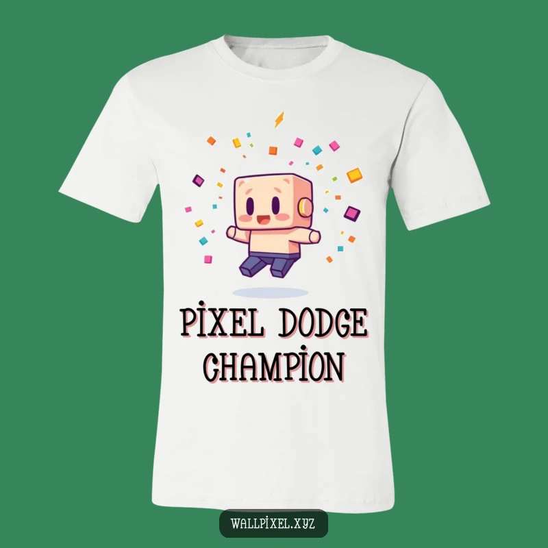 Funny Pixel Party Dodger T-Shirt: Relive Retro Fun with This Blocky Character